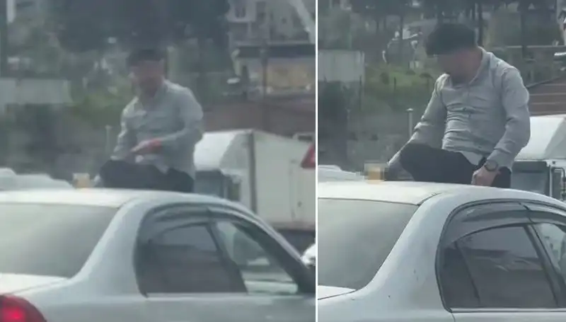 Trafikte Şaşkınlık Yaratan Görüntü: Otomobil Üzerinde Eğlenceli Alem!